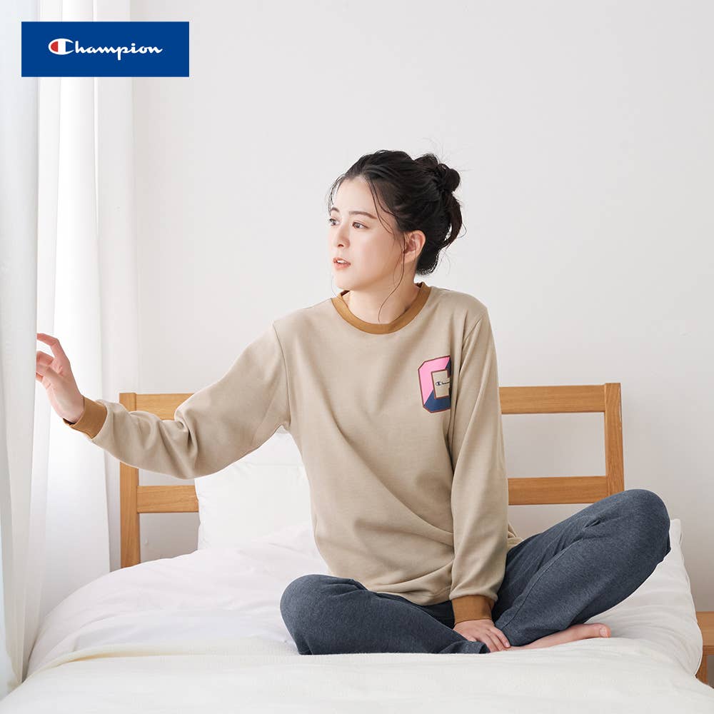 【綿混】ダンボールニット 長袖長パンツ ルームウェア【SALE】